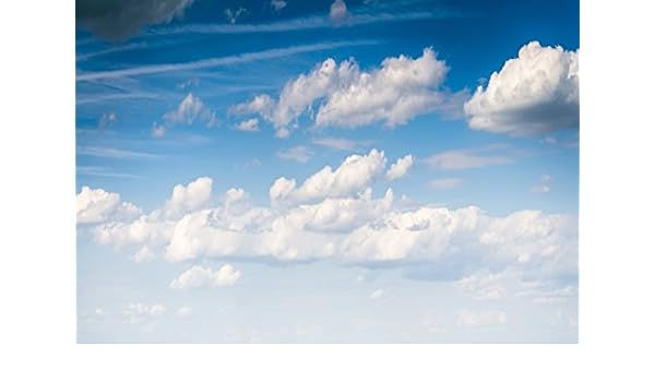 Amazon Com Laeacco Blue Sky White Cute Clouds Natural Scenery