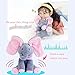 Peek-a-Boo Animated Talking Singing Elephant Flappy Plush Toy ,Baby Animated Flappy Elephant Plush Cute Toys gift Stuffed Doll for Baby To Cute Stuffed Doll Toys for Tollder Kids Boys Girls Gift(pink)