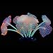 Uniclife Silicone Coral Plant Decorations Glowing Artificial Ornament for Fish Tank Aquarium, Orange, Ball Shapethumb 1