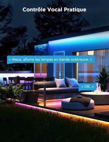Govee LED Strip 10M Outdoor IP65 Waterproof, RGB Strip Multicolor | APP Control, Outdoor Lights for Eaves Balcony Garden Pool