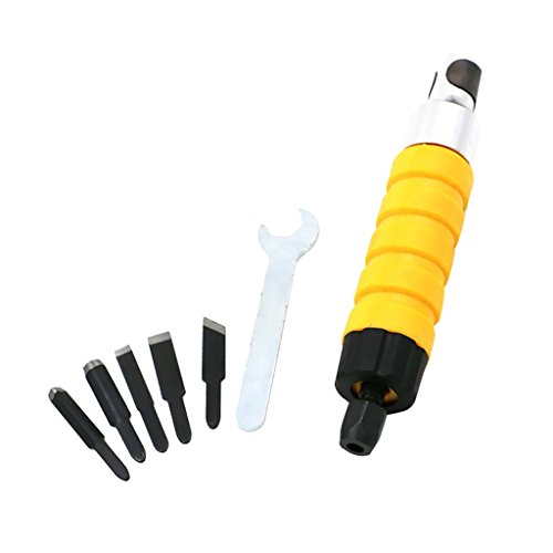 Click Here to See More Images MagiDeal Electric Wood Chisel Carving Machine Hammer Woodworking Tool with 5 Tips Set