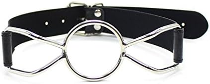 Funny Sexy Stainless Steel Plug Gags Mouth Plug Role Play Hallowmas Costume Masquerade Party (Ring Diameter:3.9cm)