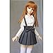 MonkeyJack 1/3 BJD Shoulder Strap Pleated Dress Mini Skirt for SD DD DOA LUTS Dolls Dress Up ACCS Smoky Grey
