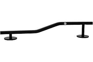 Teak Tuning Square, Bi-Level Fingerboard Rail, 12" - Custom Designed Premium Solid Steel, Matte Powder Coated Finish in Black - Superior Non-Slip Foam Feet