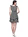 Allegra K Women Scoop Neck Sleeveless Dots Pleated Layered Dress, Black, Large