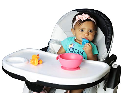 Babyware Baby Spoon and Fork Set for Self Feeding Baby and Toddler Utensils by eZtotZ Made in The USA and BPA Free (Pink)