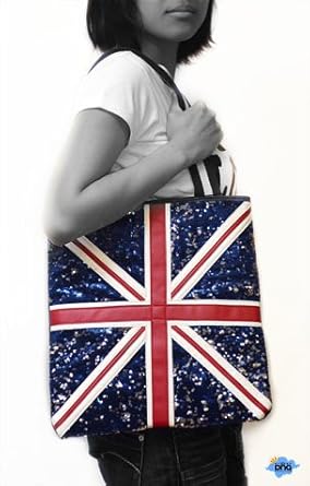 Sac avec drapeau anglais et paillettes