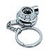 Waterwood Creative Auto Parts Models Spinning Turbo Turbocharger Keychain Key Chain Ring-Silver