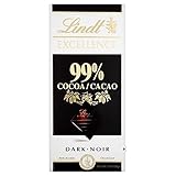 Lindt Excellence Dark Chocolate - 99% Cocoa (50g) - Pack of 2