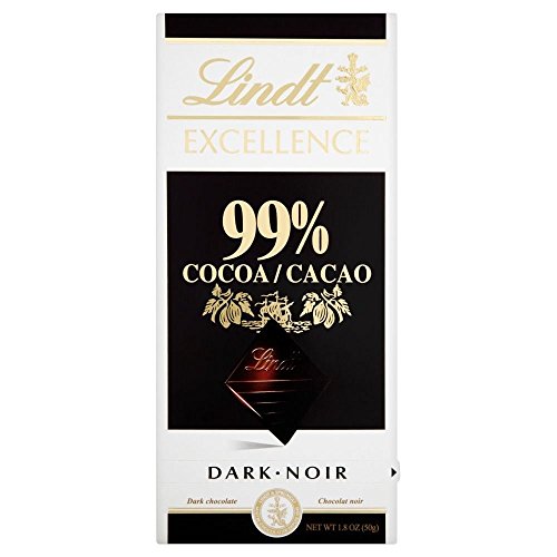 Lindt Excellence Dark Chocolate - 99% Cocoa (50g) - Pack of 2