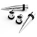 PiercingJ 4pcs 12G-00G Stainless Steel Tapers Stretcher + Ear Single-Flared Tunnel (Silver) (2g=6mm)