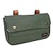 TOURBON Vintage Canvas Bike Panniers Bicycle Handlebar Bag (Green)