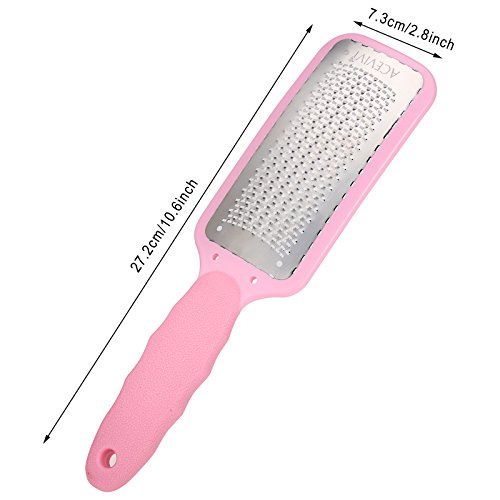 ACEVIVI Colossal Pedicure Foot Rasp Foot File and Callus Remover + Pedicure Nail File Gift, Pink