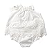 Colorful Childhood Newborn Baby Romper Girls Jumpsuit Infant Bodysuit Tutu Lace Dress Clothes Outfit White Size 12-18 Months