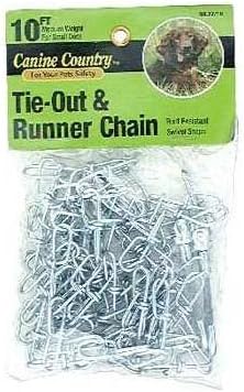 Medium Weight Tie Out and Runner Chain 10 Feet (2 Pack)