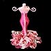 Rose Red Mini Gown European Model Earring Necklace Jewelry Stand Display Holder