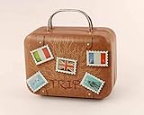 1/6 Barbie Blythe Size Stamps Doll Dollhouse Miniature Toy Trunk Box Suitcase Luggage Traveling Case