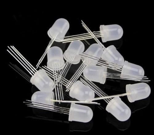 Quickbuying 50 pcs PL9823 F8 8mm LED Round RGB LED P9823 chipset Inside Full Color LED New