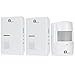 1byone Wireless Driveway Alert, Infrared Motion Sensor with 2 Plug-in Receivers and 1 Sensor