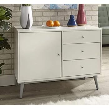 Amazon Com Sideboard Buffet Storage Cabinet White 40 Inch Wide