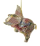 Value Arts Handmade Cloisonne Pink Flying Pig