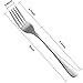 Set of 16 Stainless Steel Forks and Spoons,Heavy-duty Forks (6.7 Inch) and Spoons (5.3 Inch) Cutlery Set