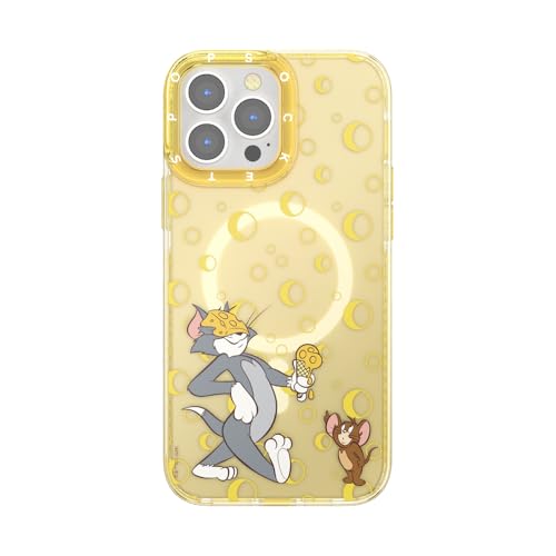 PopSockets iPhone 13 Pro Max Hülle Kompatibel mit MagSafe, Handyhülle für iPhone 13 Pro Max, kabellos aufladbar - Cheese Please
