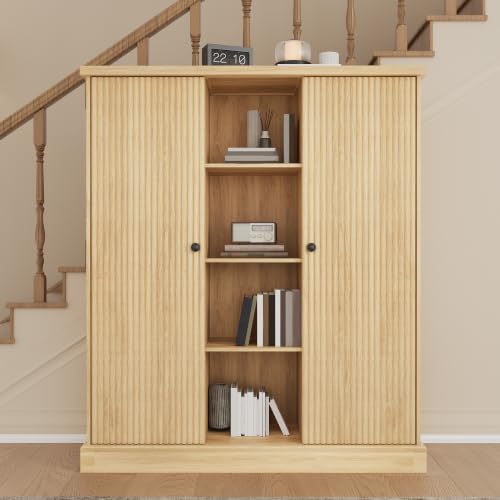 Garvee Tall Shoe Cabinet with Doors 46 Living Room