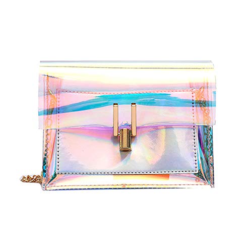 Women's Transparent Crossbody,Clearance!AgrinTo Fashion Laser Messenger Shoulder Bag Beach Bag - Thumbnail 3