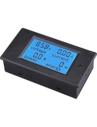 yeeco LCD multímetro visualización digital voltímetro amperímetro DC 6.5   100 V medidor de energía 20 A Voltaje Corriente Tester Monitor con derivación integrada, 1600034