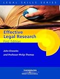 Paperback Knowles and Thomas: Effective Legal Research Book