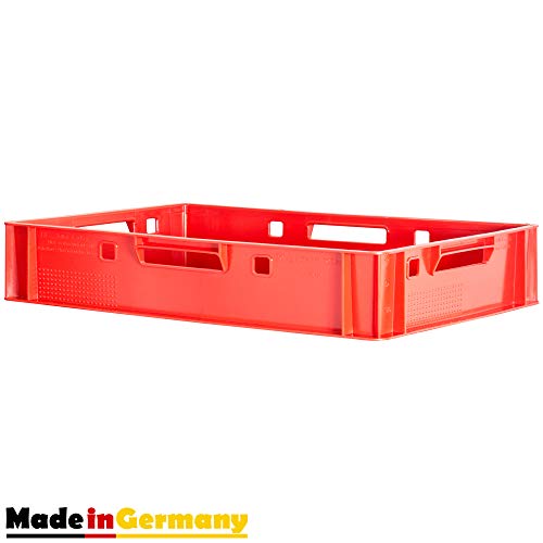 1 Stück E1 Fleischkiste Rot Kiste Eurobox Lebensmittelecht Metzgerkiste Box Aufbewahrungsbox Kunststoff Wanne Plastik Stapelbar Lagerkiste 60 x 40 Kingpower – Bild 3