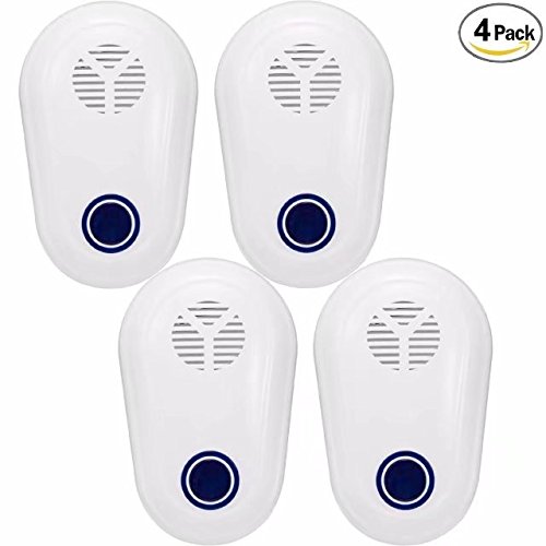 Pest Control Ultrasonic Repeller, Home Pest Reject - Electronic Insects & Rodents Repellent for Mosquito, Mouse, Cockroaches ,Rats,Bug, Spider, Ant, Flies-Safe, non-toxic efficient (4 Pack) R10A