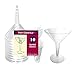 Party Essentials Hard Plastic Two Piece 8-Ounce Martini Glasses, Clear, 10 Count