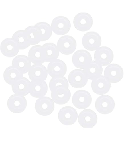 sourcing map 5 Stück Silikon O-Ringe, 65mm OD 57mm ID 4mm Breite VMQ Dichtung für Kompressor Ventile Rohr Reparatur, Weiß