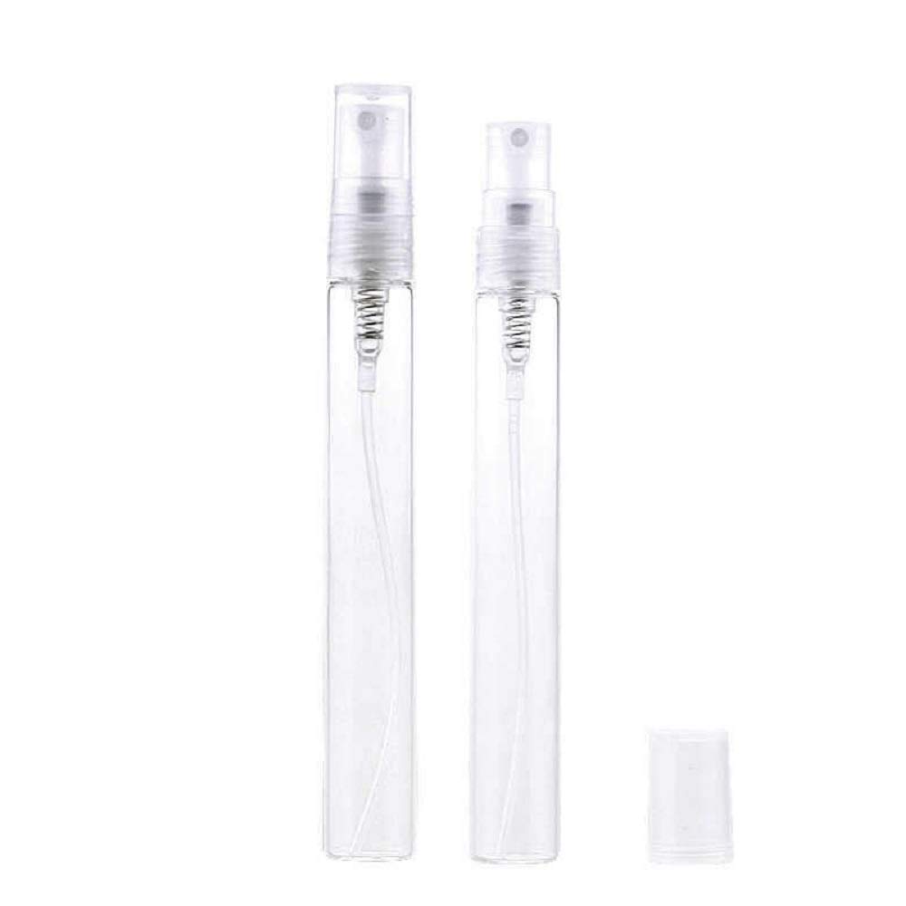 CMJ™ 2 x 10ml CLEAR Glass Spray Bottles Atomiser Travel Perfume Liquid Aftershave UK