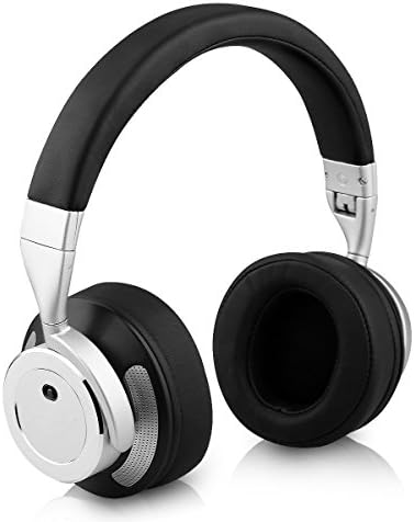 Gobuy Mart Active Noise Cancelling Headphones, Wireless Bluetooth V4.0 Headphones Stereo Over Ear Earphones with Mic for iPhone 7, Samsung and Other Smartphones - Silver