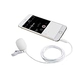 Movo PM10W Lavalier Microphone and Lapel Microphone for iPhone, iPad, Android, and Other Smartphones and DSLRs - Easy Clip on Microphone for Recording a Podcast, Vlog, Interview, and YouTube Videos