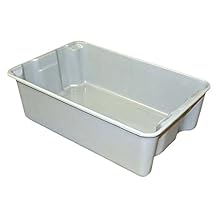 MFG Bandeja 7803085172-5 contenedor de rodar y apilado de tótelina, fibra de vidrio, compuesto de plástico reforzado, gris, 31,75 cm de alto, 15,24 cm de ancho, 19,75 cm de largo, 300 lb. Capacidad de carga