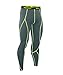 BALEAF Men's Running wear Fitness Workout Compression Pants Base Layer Tights Grey Size L