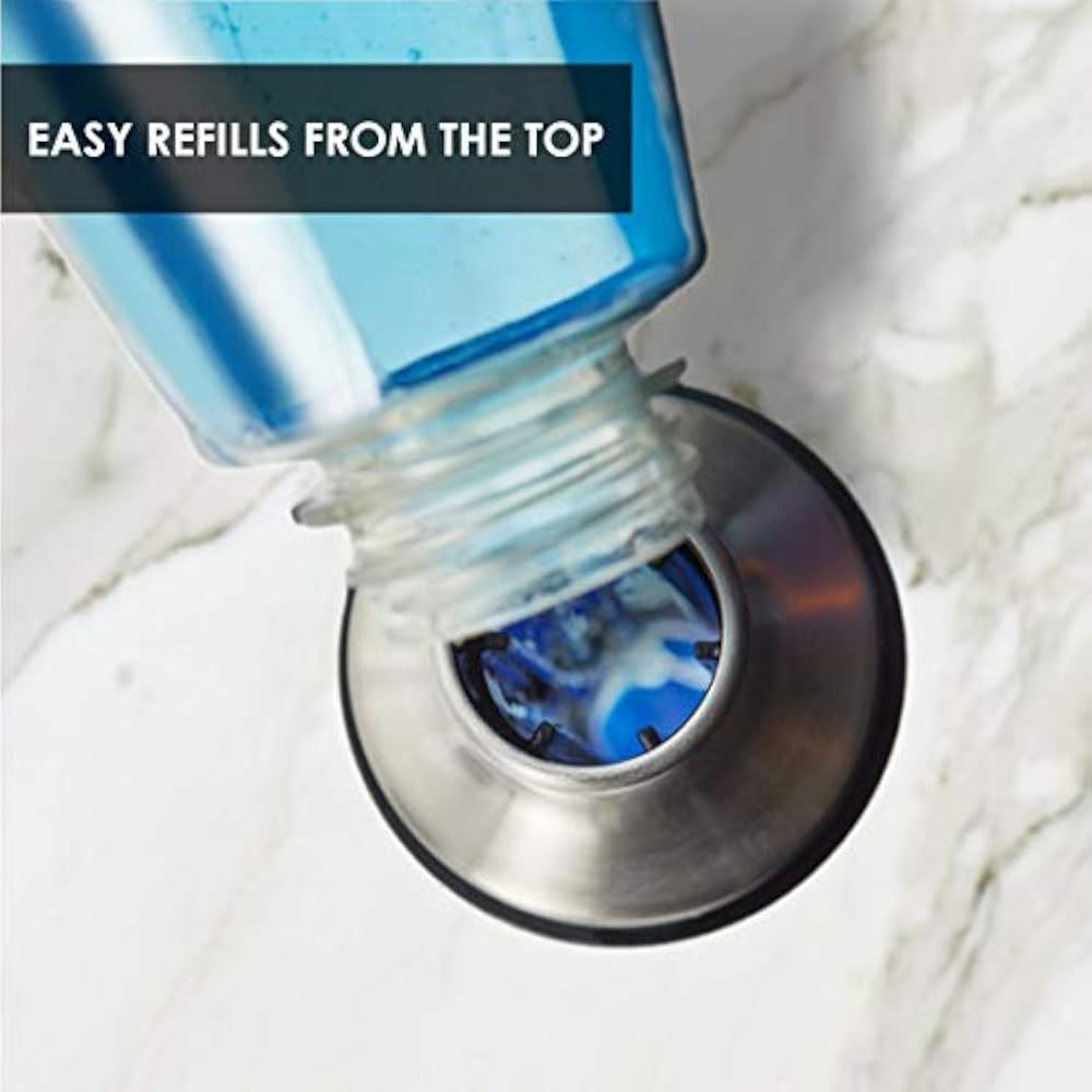 Soap Dispenser Kitchen Sink (Brushed Nickel), Stainless Steel, Refill