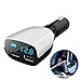 Leeioo Quick Car Charger 4.8A 24W Dual USB Car Charger with LED Screen Display for iPhone 7 6S Plus 6 Plus 6,Samsung Galaxy S7 S6 Edge,LG,HTC,Nexus 5X 6P,iPads Pro Portable and More(White+Black) …