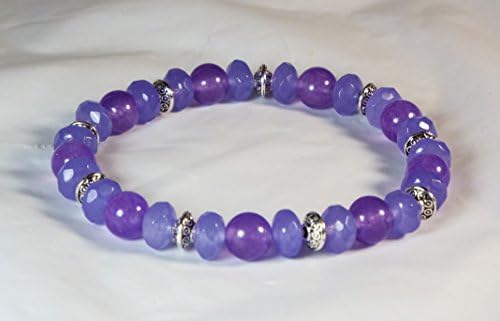 Cynthia Lynn "JUNE'S CHILD" Ladies Purple Alexandrite Beaded Birthstone Stretch Bracelet