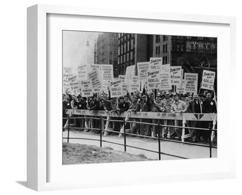 ART.COM Wall Photo Teamster Union Signs Supporting Higher Pay and Pensions in N…