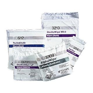 Texwipe TX629 Versa Wipe Low-Particulate Cleanroom Wipes, 9″ x 9″, 300/Bag