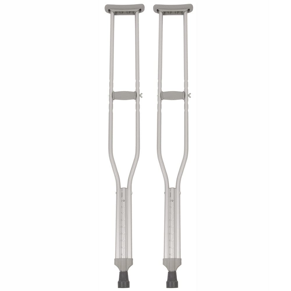 PCP Aluminum Crutches, Push Button Adjustable Height, Lightweight, 1 Pair, Adult Tall Size (5'10