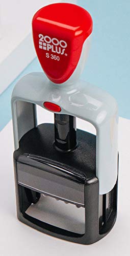 2000 PLUS 4-In-1 Date and Message Stamp, Self-Inking, ENTERED, PAID, RECEIVED, FAXED, 1-3/4" x 1-1/8" Impression, Red and Blue Ink (032519) - Thumbnail 3