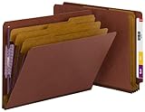 Smead End Tab Pressboard Classification File Folder with SafeSHIELD® Fasteners, 3 Dividers, 3