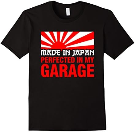Men's Made In Japan Perfected In My Garage TShirt Small Black
