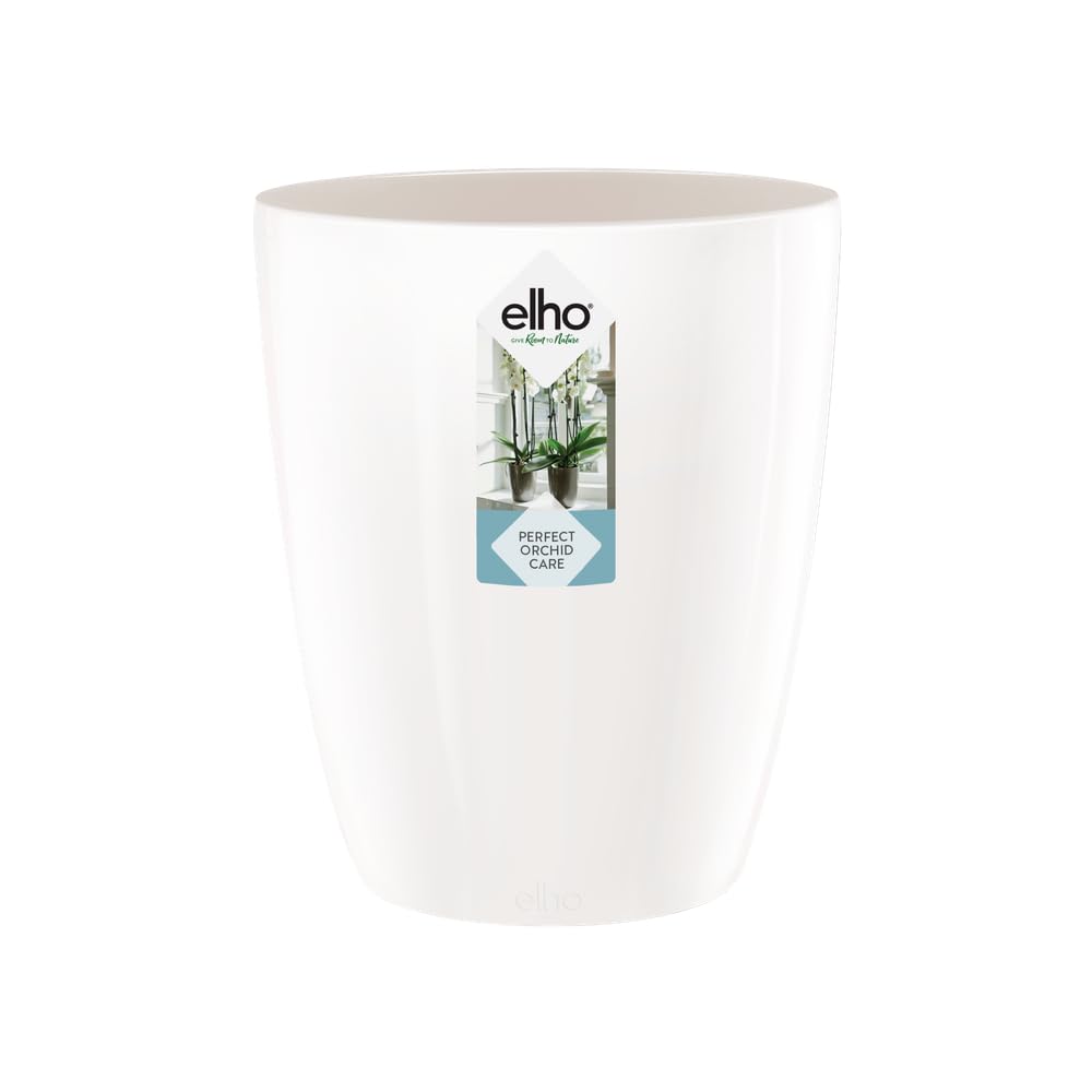 Elho 8141561315001 12.5 cm "brussels diamond orchid high" Flower Pot - White